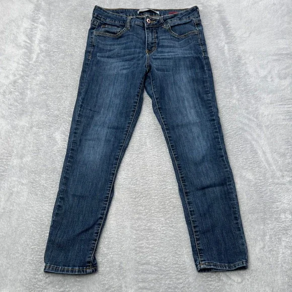 !iT Jeans Tiffany Roll Up Ankle Skinny Jeans Med Wash Blue W22596DB01 Women 10 - Picture 1 of 12